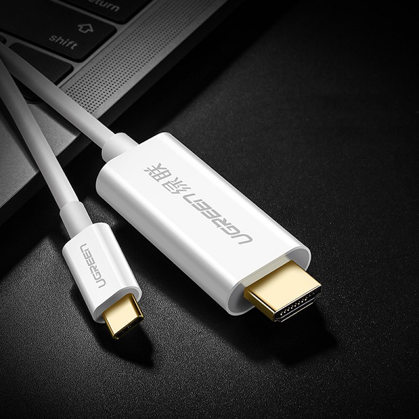 Cáp chuyển đổi USB Type-C to HDMI hỗ trợ 4K, 3D dài 1,5m chính hãng Ugreen 30841